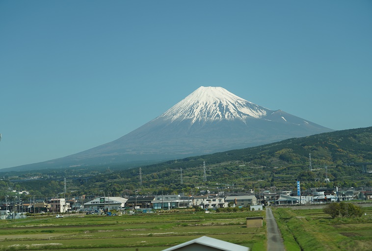 Heading to Kyoto and view of Mount Fuji from the Shinkansen.